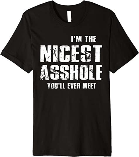 Im The Nicest Asshole Youll Ever Meet Funny Premium T