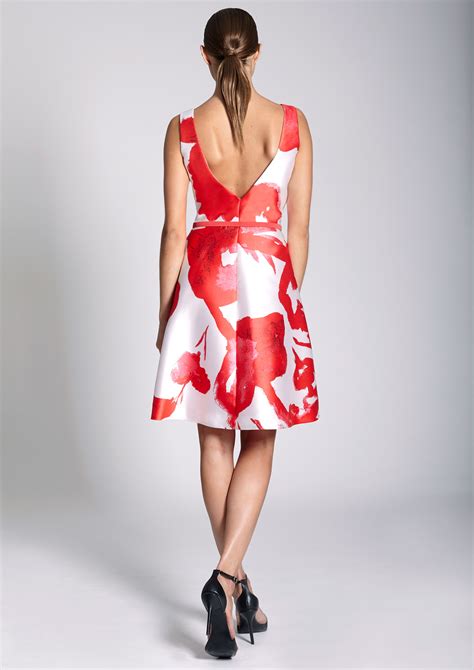 Red Floral Print Dress