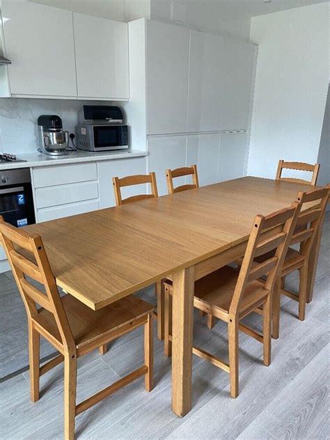 ikea wooden dining table Ikea solid wood dining table and chairs