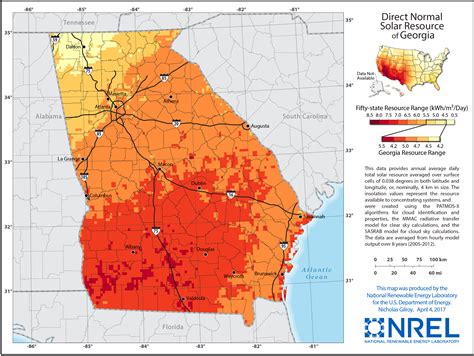 3008×2262 Georgia 2017 01 Maps In Direct Normal Solar Resource By