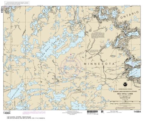 Themapstore Noaa Charts Boundary Waters 14984 Sea Gull Lake