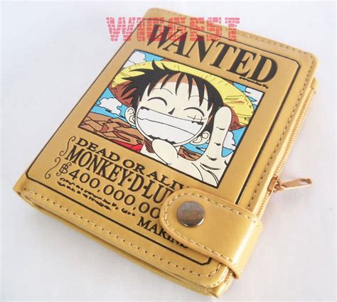 One Piece Monkey D Luffy Wanted Wallet Pirate Leather Cosplay Notecase