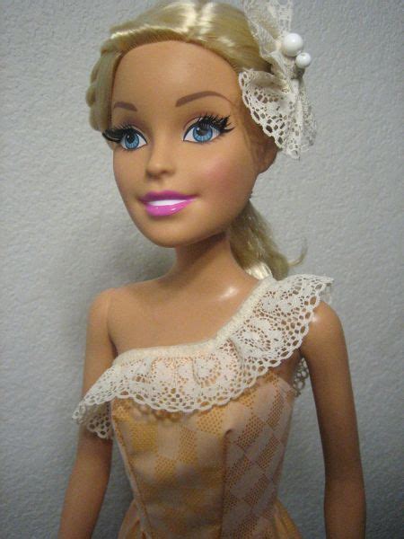 28 Inch Barbie Models Her New Gorgeous Ooak Handmade Peach Dress