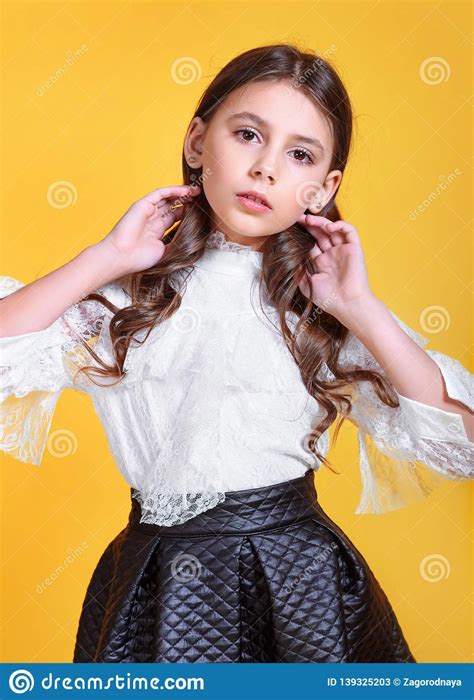 Portrait Of Little Model Girl Stock Image Image Of