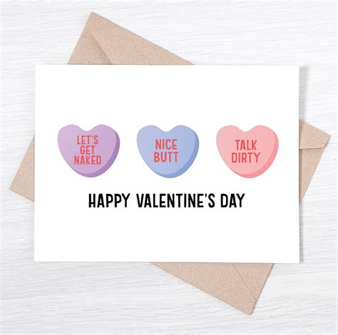 Valentine S Day Card Sweethearts Let S Get Naked Etsy