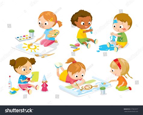 Childrens Creativity Stock Vector Illustration 317823377 Shutterstock