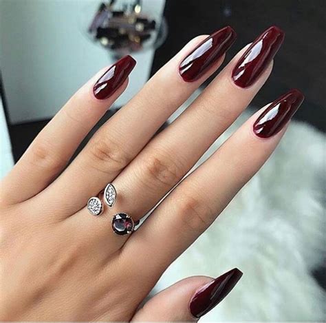 Pin By Katniss Everdeen On Nails Long Acrylic Nail Designs Burgundy