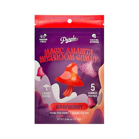 Purple Magic Amanita Mushroom Gummies 3000mg Delta 8 Resellers