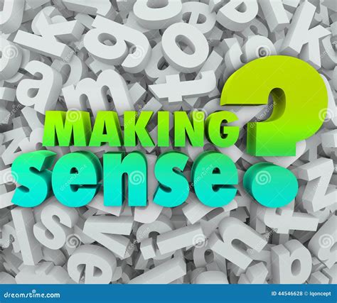Making Sense 3d Words Letters Understanding Knowledge Grasping I Stock