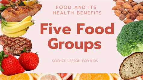 Five Food Groups Food And Its Health Benefits Science Lesson For