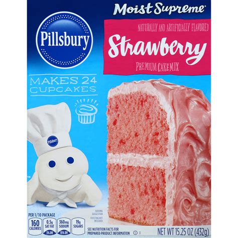 Pillsbury Cake Mix Premium Strawberry 1525 Oz Little Usa World
