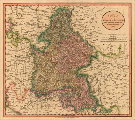 A New Map Of Bavaria From The Latest Authorities 1799 Barry