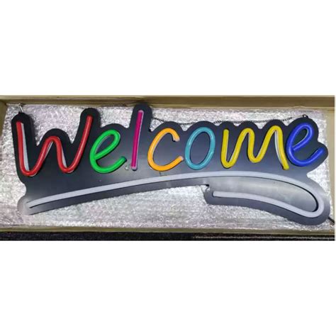 Welcome Neon Signwelcome Neon Sign Signage N Print