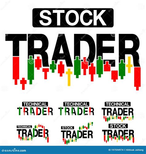 Stock Trader Logo On Transparent Background Vector Illustration