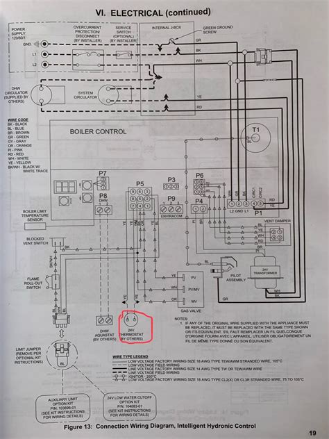 boiler wiring diagram  thermostat