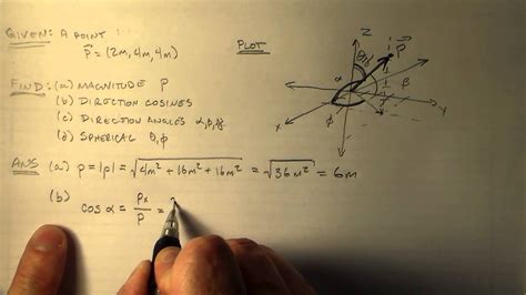 Angles Of Vectors In 3d Youtube