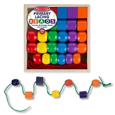 Melissa And Doug Primary Lacing Beads Melissa And Doug Wooden Beads Beads