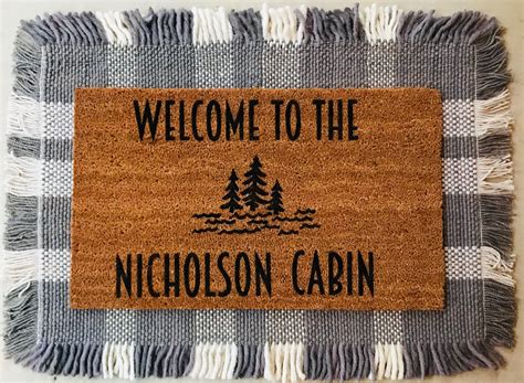 Lake dorr cabin is set along the south shore of beautiful lake dorr, ideal for a family getaway. Cabin Life Doormat - Custom Personalized Welcome to the ...
