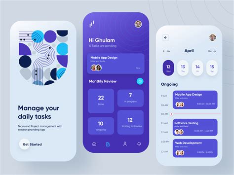 Task Manager Mobile App Design By Ghulam Rasool 🚀 For Cuberto On Dribbble