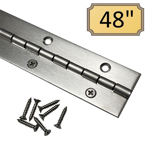 HINGES / SLIDES :: Piano Hinges :: 1.5" x 48" Heavy Duty Stainless