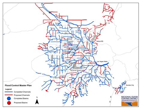 A Map Of The Clark County Regional Flood Districts Master Plan
