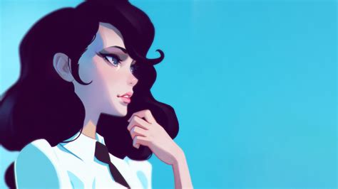 Blue Portrait Kuvshinov Ilya Wallpapers Hd Desktop And Mobile