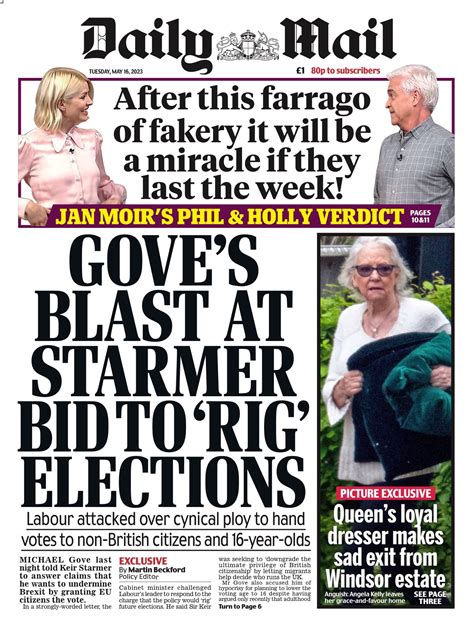 Daily Mail Front Page 16th Of May 2023 Tomorrows Papers Today