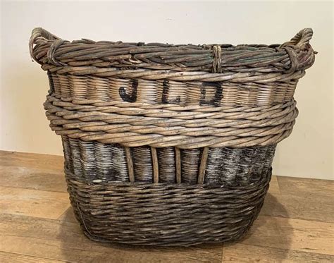 FRENCH GRAPE HARVESTING BASKET in Antique Baskets