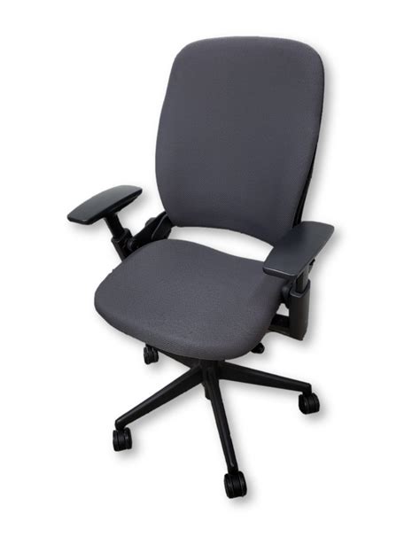 2654 Steelcase Leap V2 Gray Rolling Office Chairs 1 