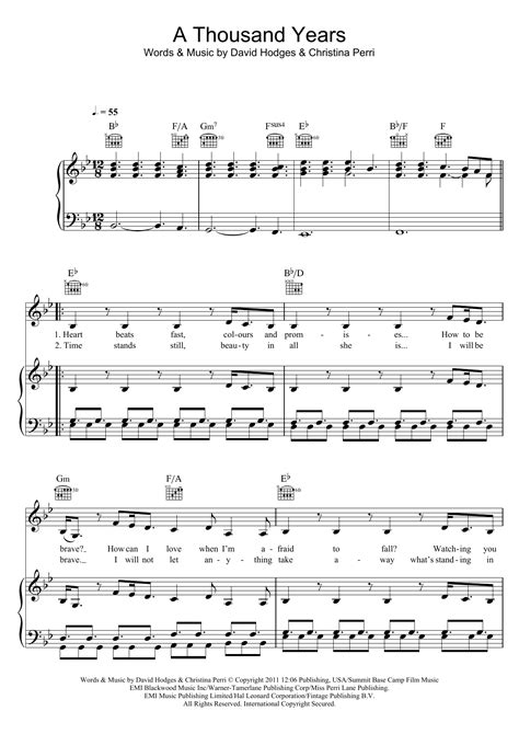 Christina Perri A Thousand Years At Stantons Sheet Music