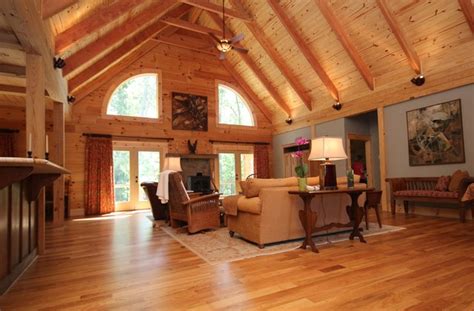 Montpelier Log Cabin Rustic Living Room Richmond