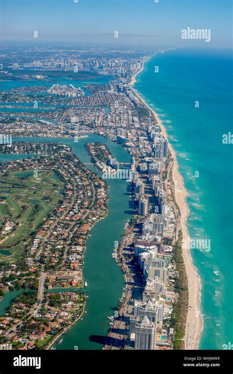 Aerial View Of A Miami Florida Stock Photo Alamy
