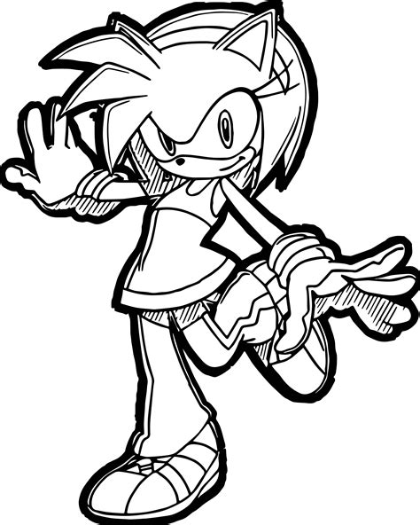 Amy Rose Coloring Page Printable Amy Rose My Xxx Hot Girl
