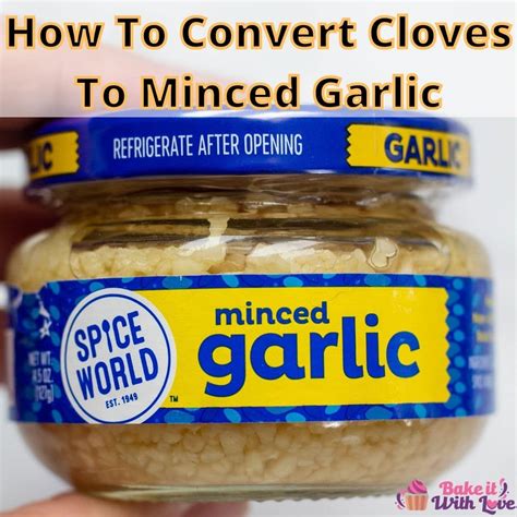 Quick And Easy Reference Guide For Cloves To Minced Garlic Conversion