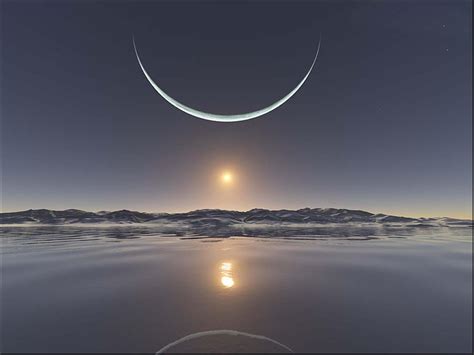 Sunrise At The North Pole With The Moon At Its Closest Point Cool