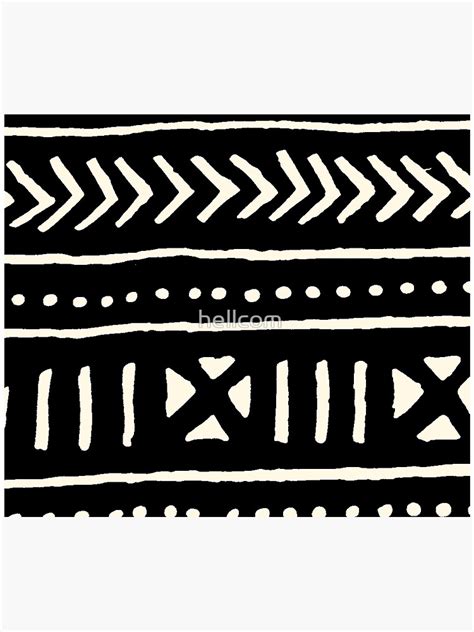 African Mud Cloth Black And White Throw Blanket For Sale By Hellcom