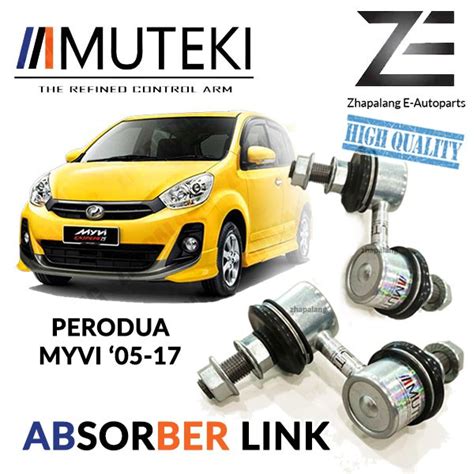 It properly responds to road conditions in order to ensure stable driving and to support driving comfort. PairMuteki Perodua Myvi Absorber / Stabilizer Link ...
