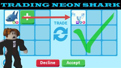 Trading Neon Shark Adopt Me Youtube