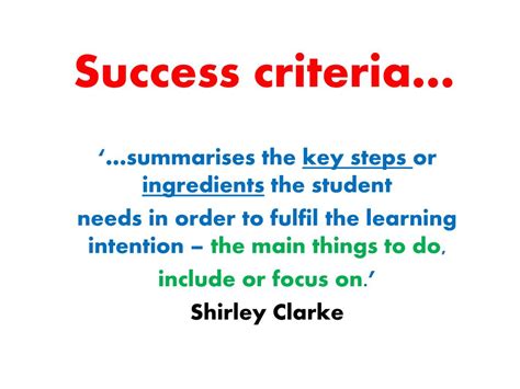 Ppt Success Criteria Powerpoint Presentation Free Download Id2064967