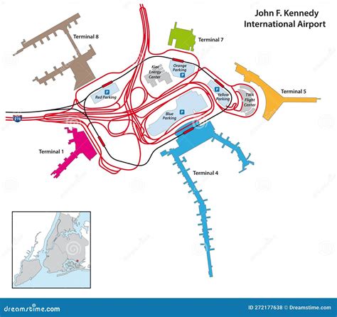 Map Of The Terminal Area Of The John F Kennedy International Airport