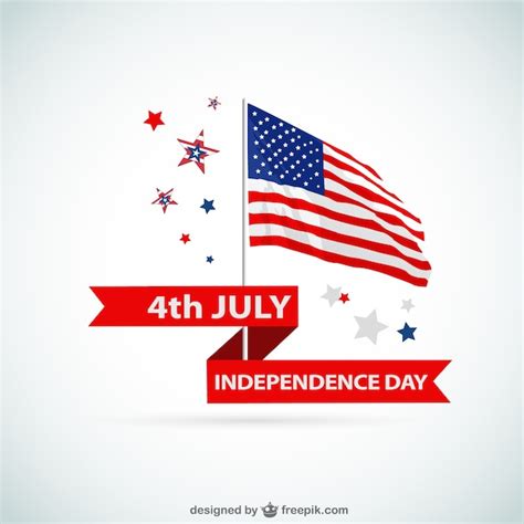 United States Independence Day Flag Vector Free Download