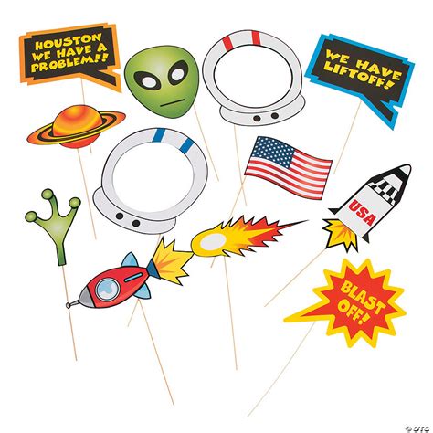 Space Photo Stick Props 12 Pc Oriental Trading