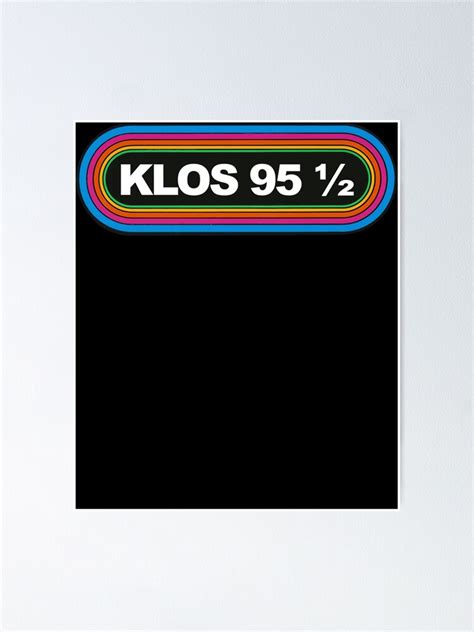 rainbow klos 95 5 los angeles 1980s retro radio station classic poster for sale by shawnna01