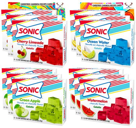 Buy Sonic Gelatin Jello Bundle Three Boxes Of Each Exciting Flavor