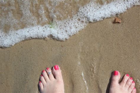 Surf And Toes Stock Image Image Of Skin Bare Walk