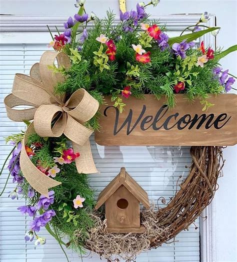 04 Easy Spring Wreaths For Front Door Decor Ideas Spring Grapevine