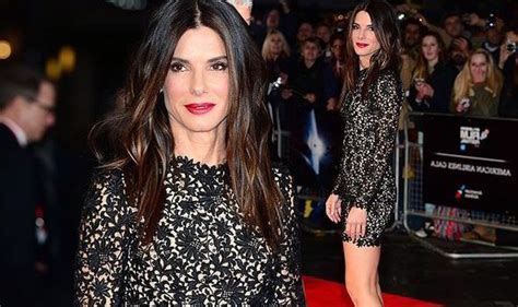 Sandra Bullock Shows Off Her Perfect Pins In Short Dress At Gravity