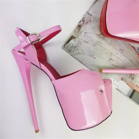 light pink ankle strap platform heels tajna club club shoes long boots steel material