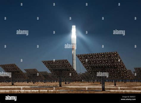 Gemasolar Is A Concentrated Thermal Solar Tower Plant With A Molten Salt Heat Storage System