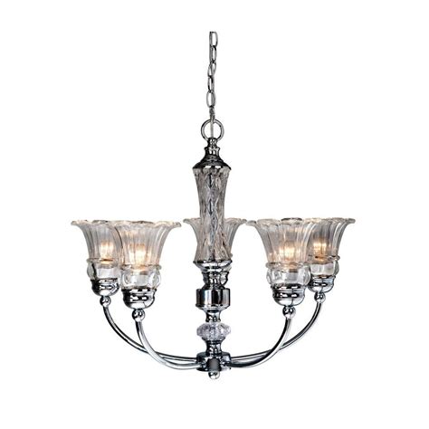 Shop elegant chandeliers at luxedecor.com. Elegant Designs Glacier Petal Glass 5-Light Chrome ...